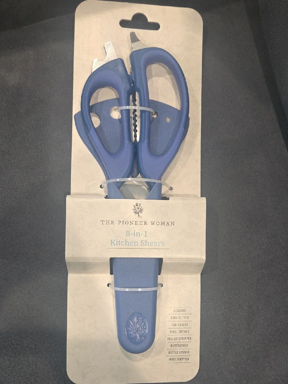 The Pioneer Woman Blue 8-in-1 Kitchen Shears
